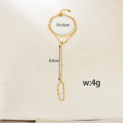 Βραχιόλι επιχρυσωμένο ατσάλι αλυσίδα με zircon -  BR469