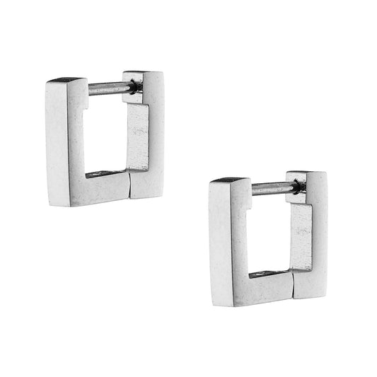 Earrings of steel squares pair - EA460