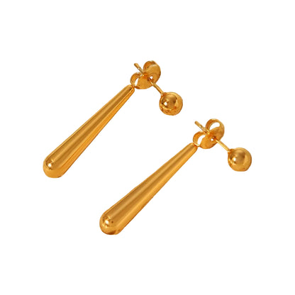 *Σκουλαρίκια επιχρυσωμένο ατσάλι σε σχήμα σταγόνας-EA030