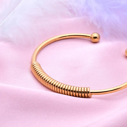 Βραχιόλι ατσάλι χρυσό  ανοιχτό-BR325