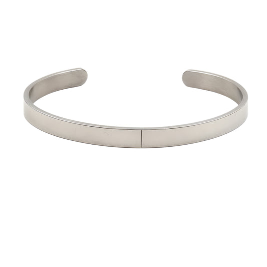 Bracelet steel silver simple-br186