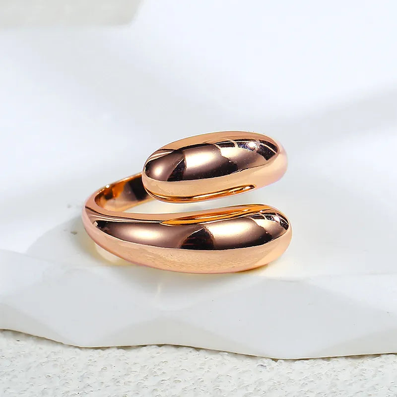 Δαχτυλίδι με ανοιχτό σχεδιασμό ορείχαλκος ροζ χρυσό-R244