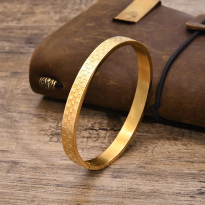 Gold steel handcuffs - w033