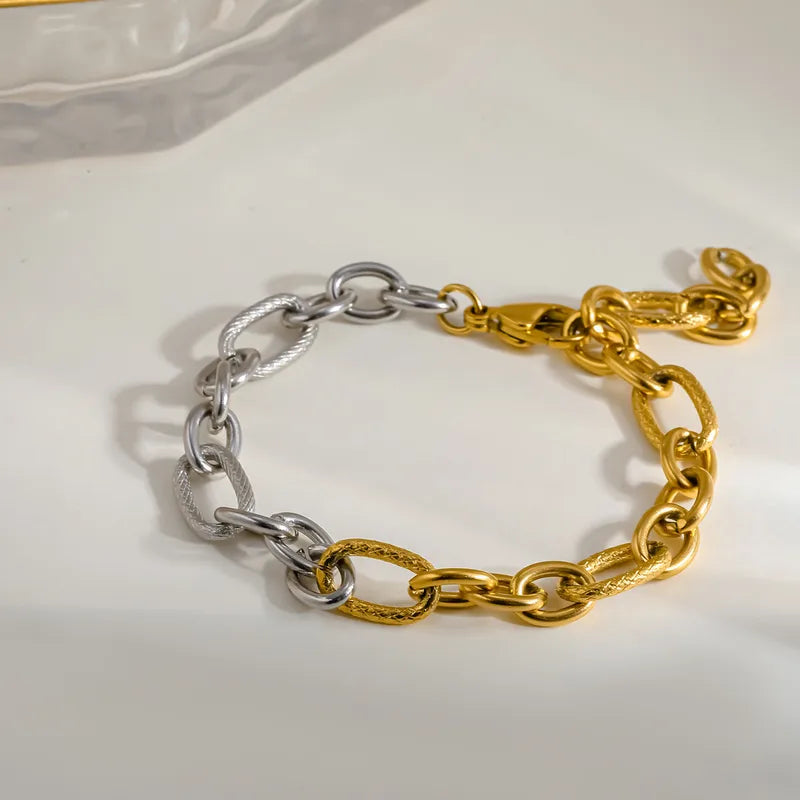 Gold- und Silberarmband aus Stahl – BR364