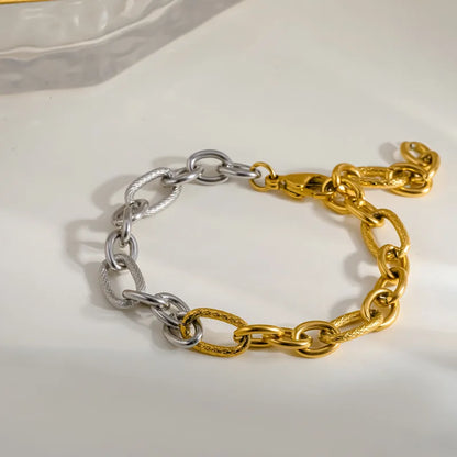 Gold- und Silberarmband aus Stahl – BR364