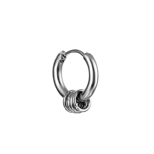 Steel hoop earring - EA383
