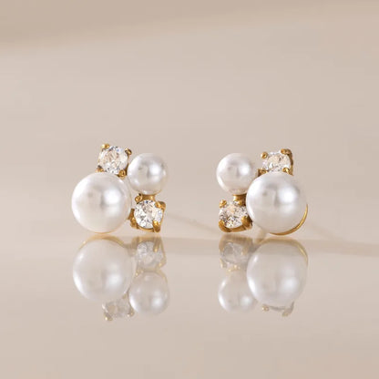 Pendientes estrella de mar de acero con piedras azules- EA681
