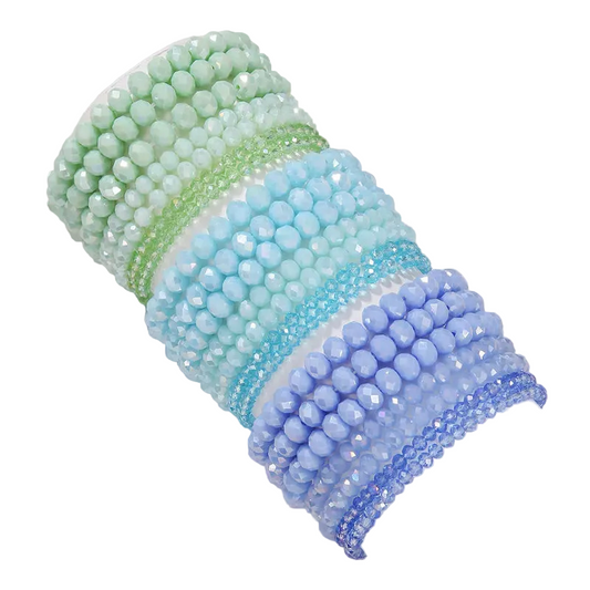 Bραχιόλια σετ με λάστιχο και στρας - br383