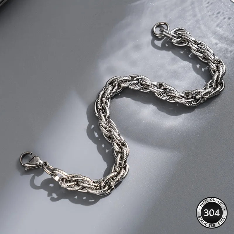 Steel silver chain bracelet - BR359