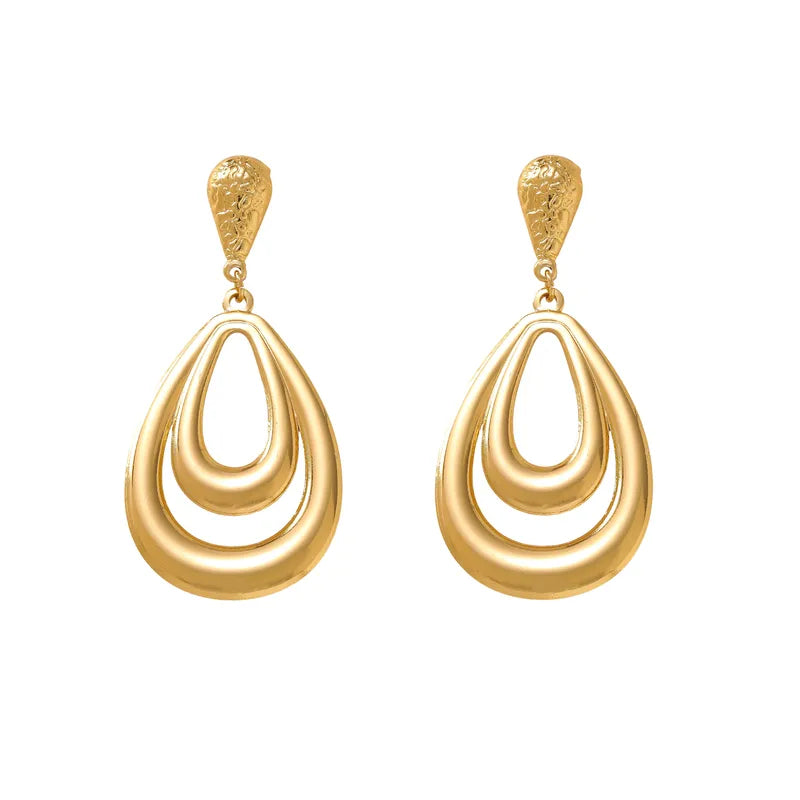 Steel shell earrings white with pearl - EA756