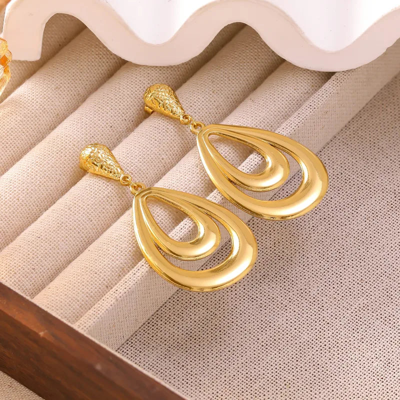 Steel shell earrings white with pearl - EA756