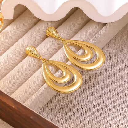 Steel shell earrings white with pearl - EA756