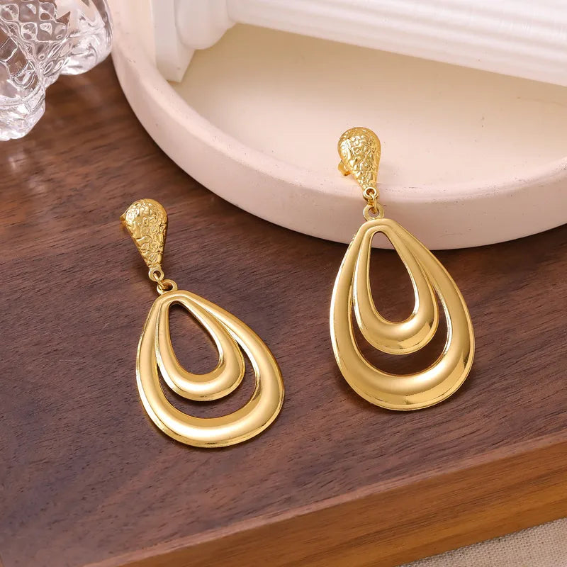 Steel shell earrings white with pearl - EA756