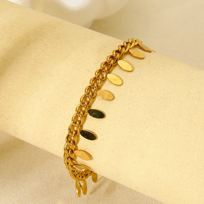 Bratara din otel auriu cu ornamente-BR143