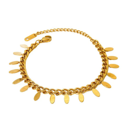 Bratara din otel auriu cu ornamente-BR143