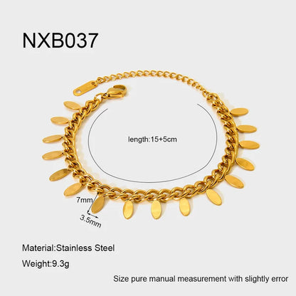 Bratara din otel auriu cu ornamente-BR143