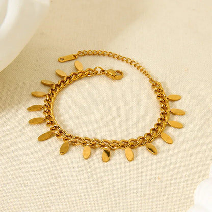 Bratara din otel auriu cu ornamente-BR143