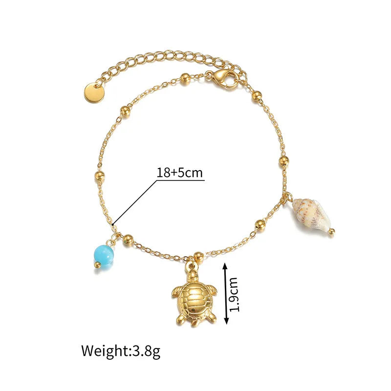 Βραχιόλι ατσάλι με χελωνίτσα - BR461