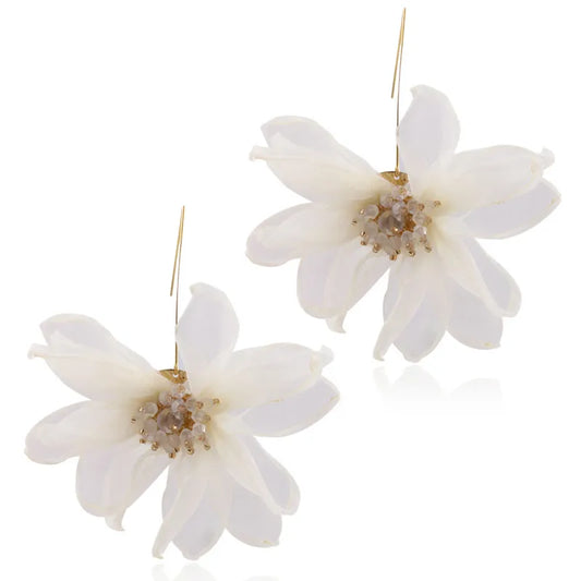 Σκουλαρίκια τούλινα λουλούδια - EA1001