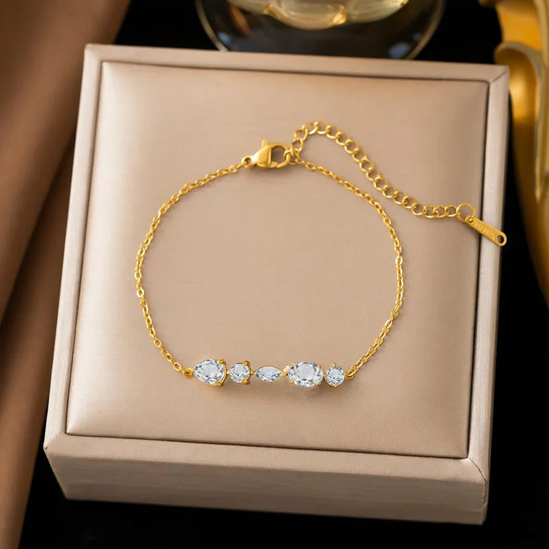 Bracelet en acier doré et argenté - BR364