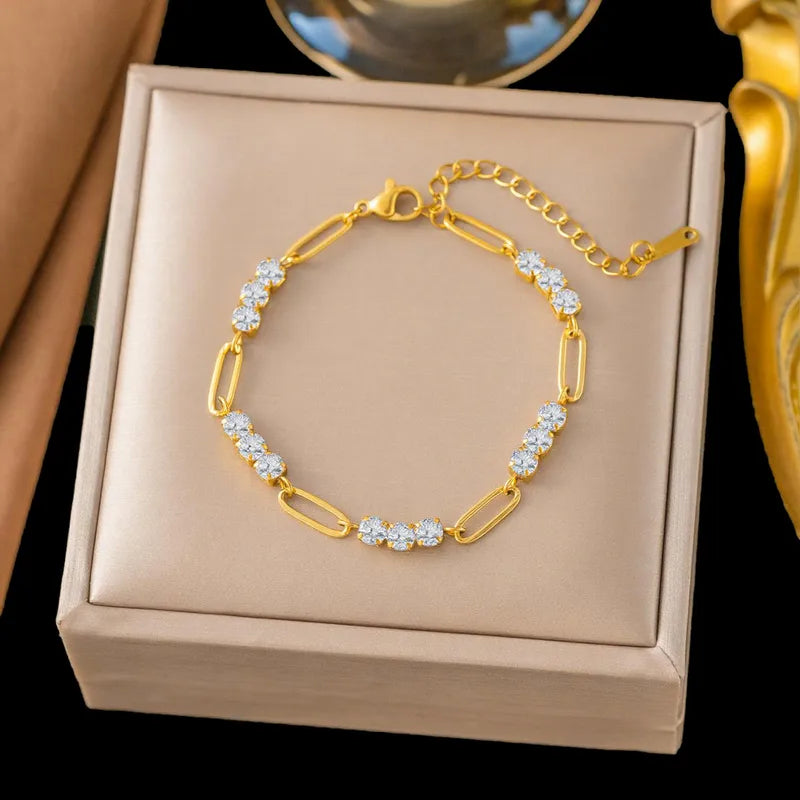Steel gold and silver bracelet - BR364