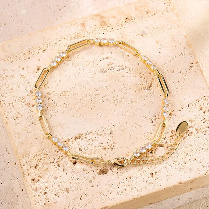 Βραχιόλι ατσάλι με μικρά zircon-BR002