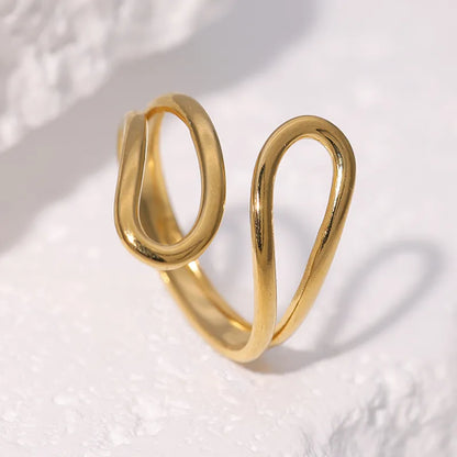 Δαχτυλίδι ατσάλινο χρυσό- w576