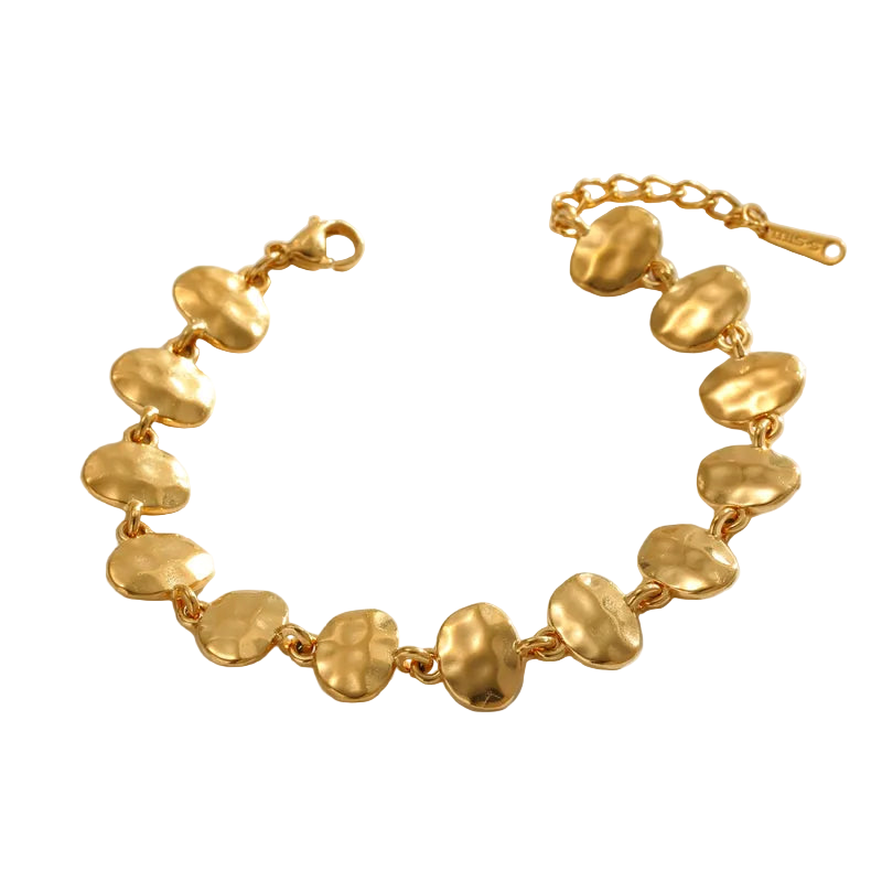 Βραχιόλι επιχρυσωμένο ατσάλι φαρδύ-BR128