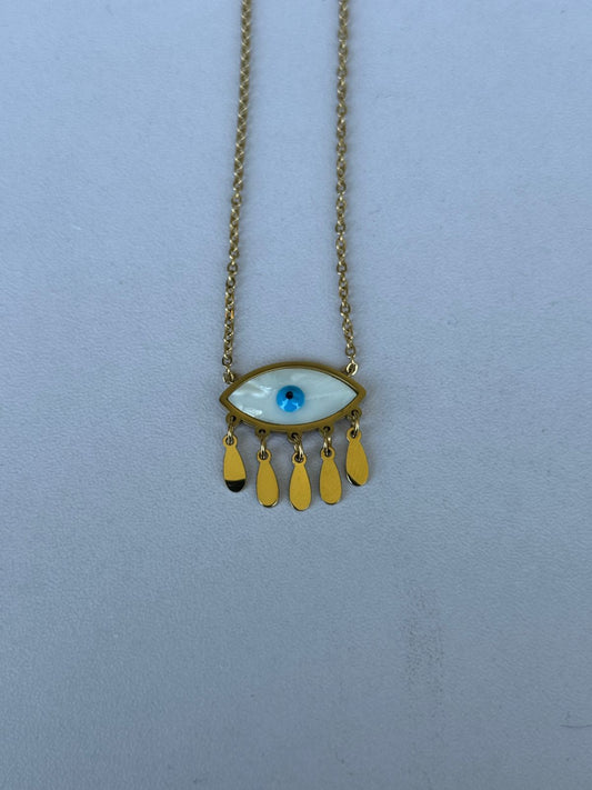 *Κολιέ ατσάλινο με μάτι - w487