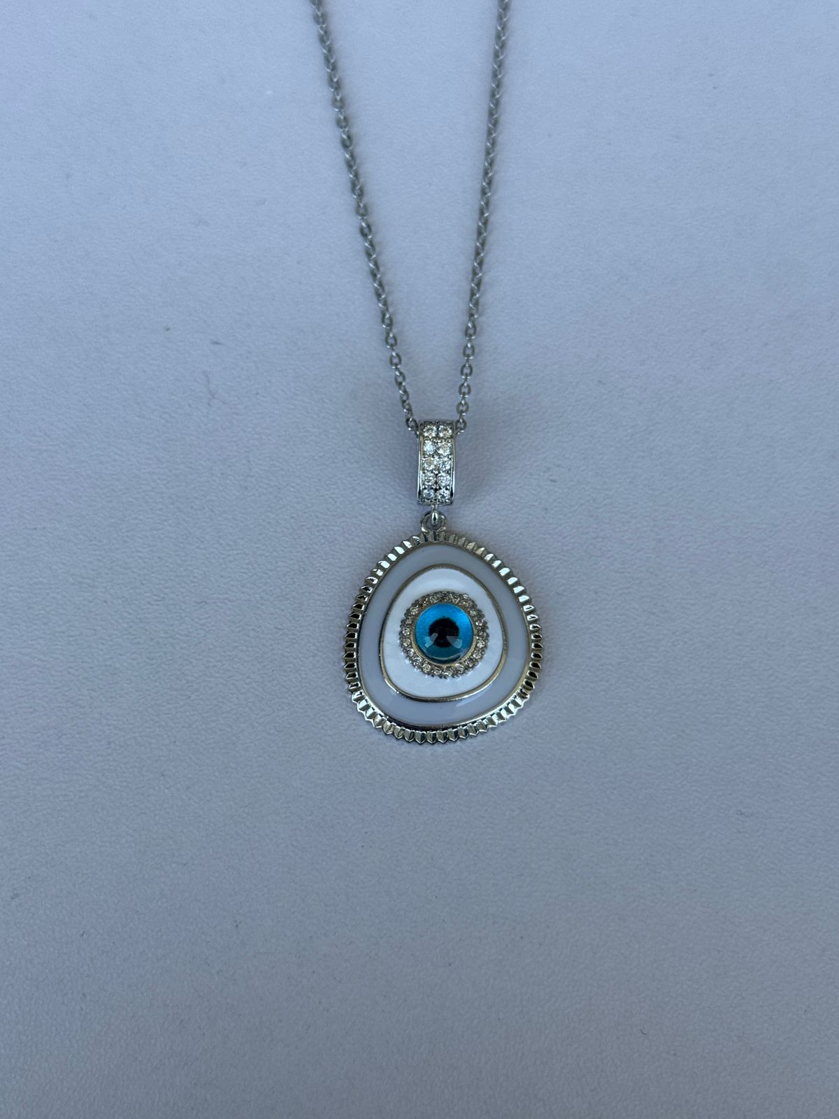 Κολιέ ατσάλινο με μάτι - w492
