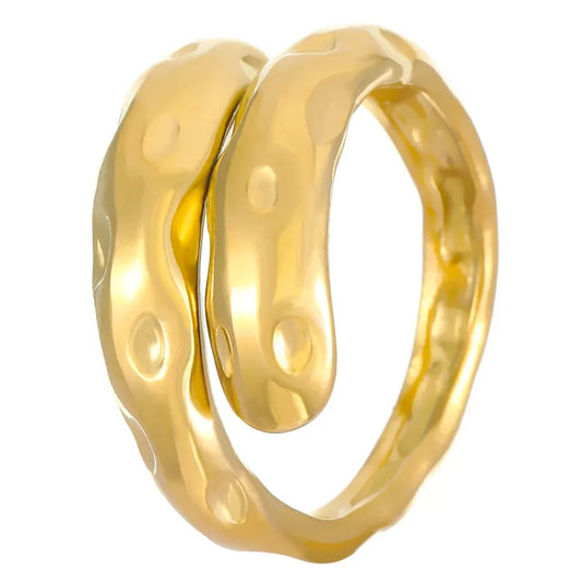 Ring gold steel forged-r108