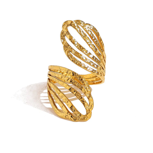 Ring Gold Plot Large Hug-R049