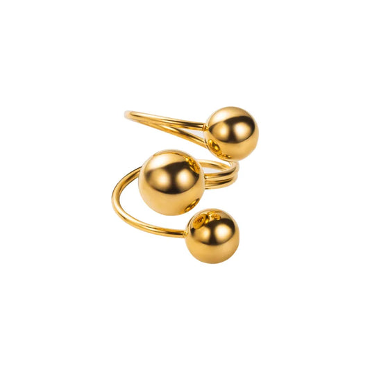 Δαχτυλίδι ατσάλινο χρυσό  - w528