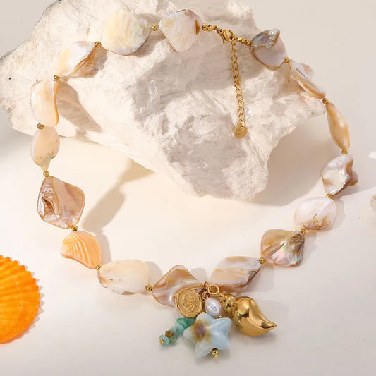 Choker Blue Star Shell -