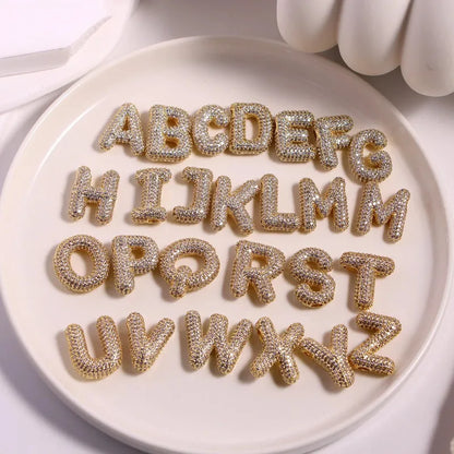 Κολιέ ατσάλι γράμματα με zircon-NE102