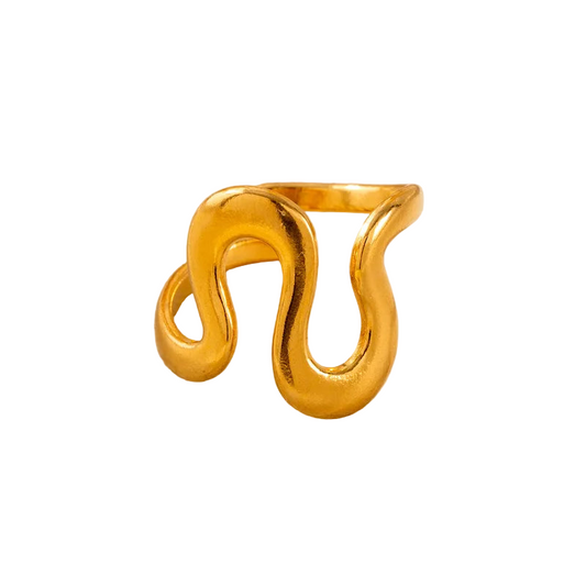 Ring Golden Curved-R236