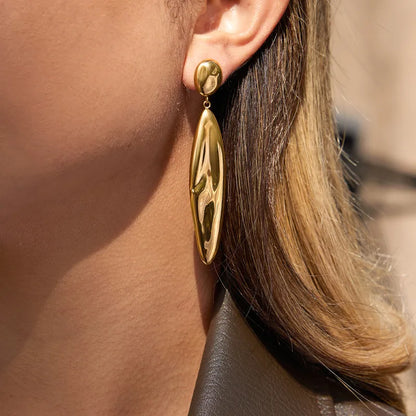 Σκουλαρίκια επιχρυσωμένο ατσάλι μακρυά- EA790