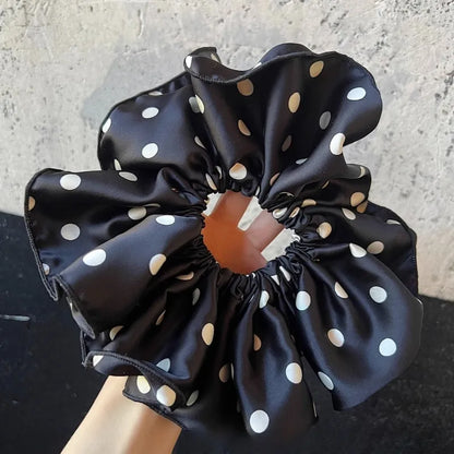 Λαστιχάκι scrunchie πουά - HA009