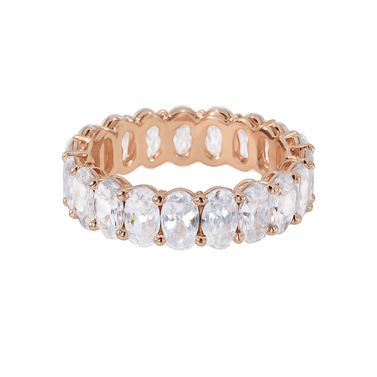 Δαχτυλίδι ορειχάλκινο με ζιργκόν ροζ χρυσό - w271