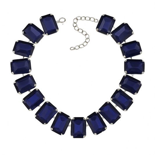 Necklace with blue stones - w203