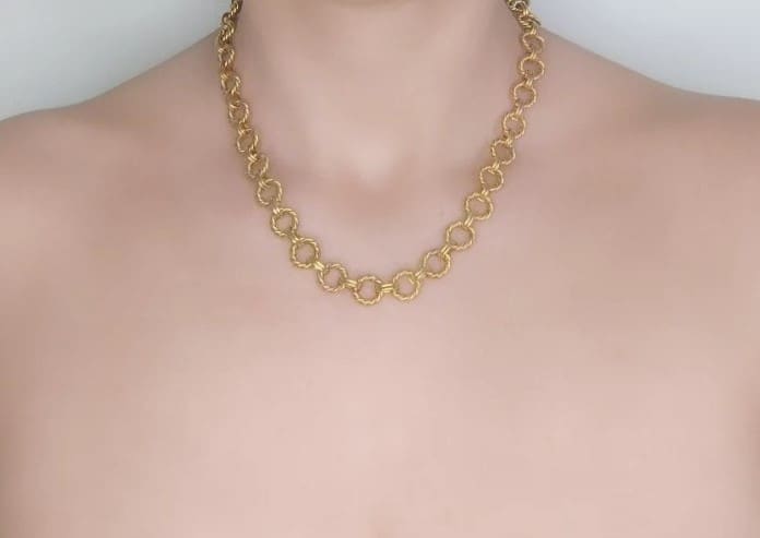 Colier cu lant de otel-NE071