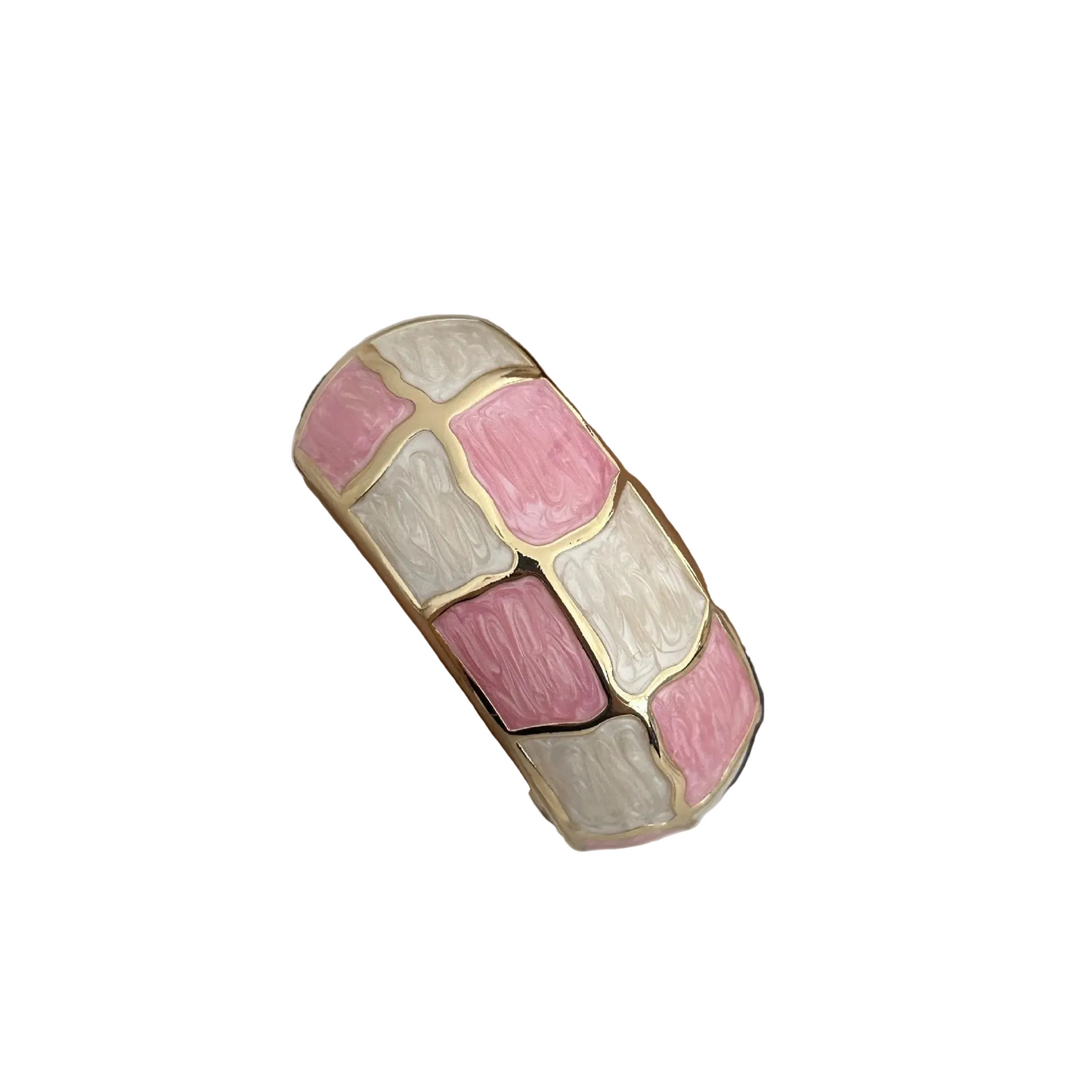 Βραχιόλι ασπρόροζ σμάλτο - BR465