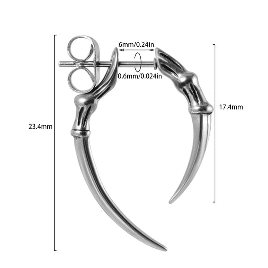 Σκουλαρίκια ατσάλι οστά-EA682