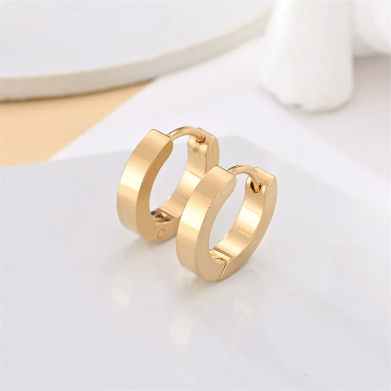 Σκουλαρίκια χρυσό ατσάλι κρικάκι - EA694