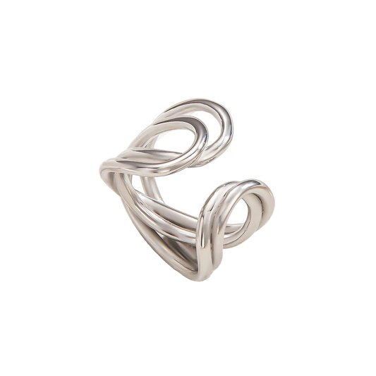 Δαχτυλίδι ατσάλι με πλέγμα-R271