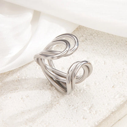 Δαχτυλίδι ατσάλι με πλέγμα-R271