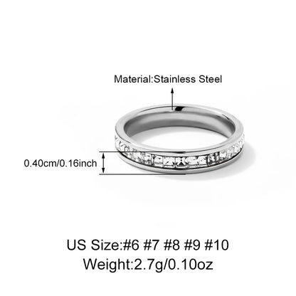Δαχτυλίδι ατσάλι με zircon-R274