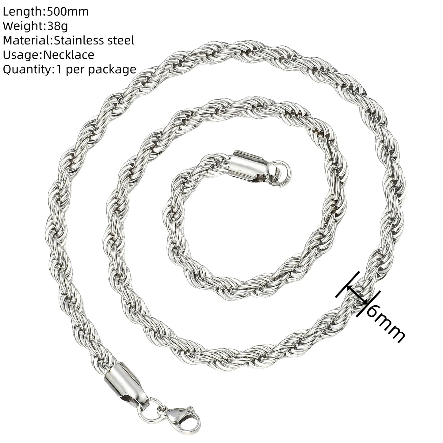 Κολιέ ατσάλι αλυσίδα -NE310