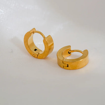 Σκουλαρίκια ατσάλι χρυσό κρικάκι-EA663