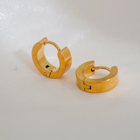 Σκουλαρίκια ατσάλι χρυσό κρικάκι-EA663